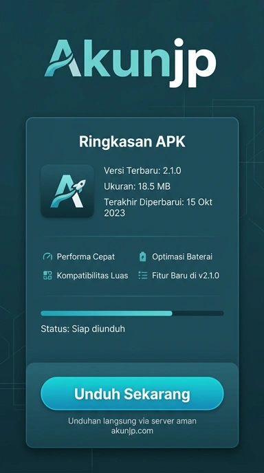 Tampilan halaman APK akunjp