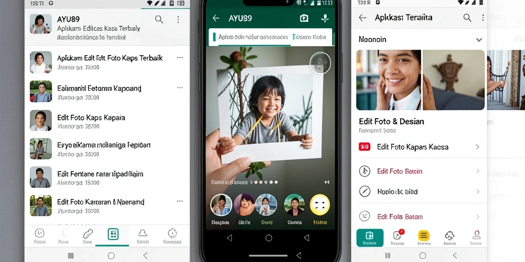 Antarmuka AYU89 untuk editing foto kertas kaca yang intuitif dan menarik.