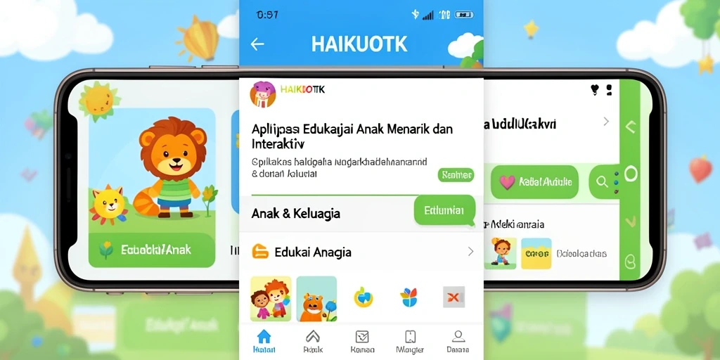 Antarmuka HAIKUOTK yang menarik untuk anak-anak.