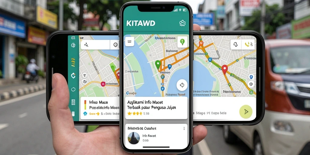 Tampilan antarmuka utama KITAWD dengan informasi lalu lintas terkini.