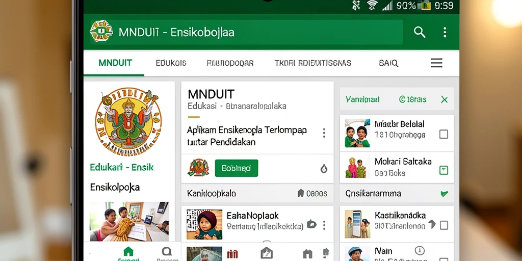 Tampilan antarmuka aplikasi MNDUIT yang menarik dan informatif.