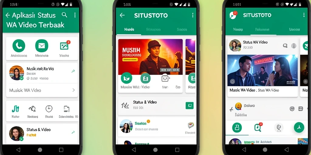 Antarmuka SITUSTOTO yang menarik untuk membuat status WA video.