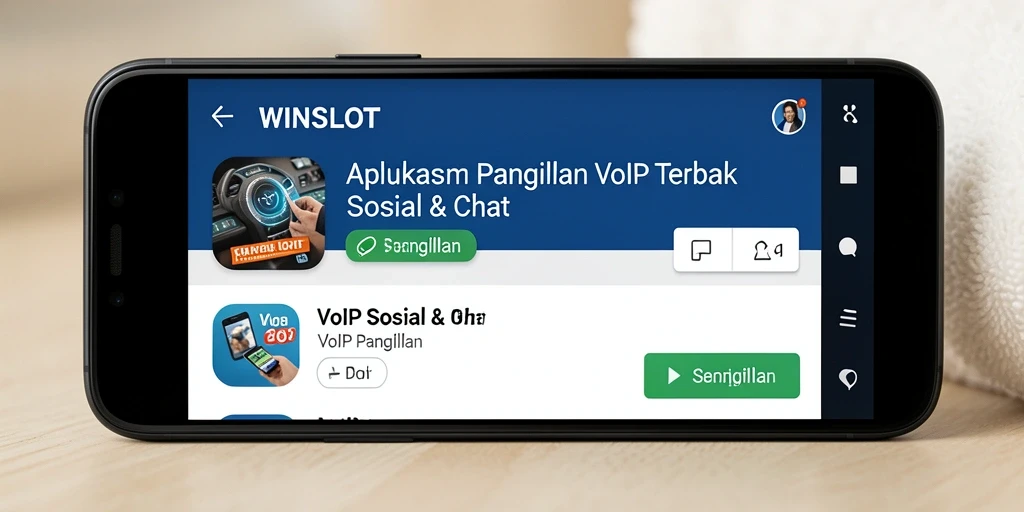 Antarmuka WINSLOT yang menampilkan fungsi VoIP Panggilan dengan jelas.